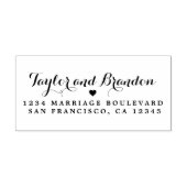 シックな書名結婚の差出人住所 ラバースタンプ (インプリント)