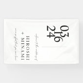 シックな書結婚道の歓迎 横断幕 (横)