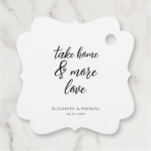 シックな書道が家に帰って愛結婚の フェイバータグ (裏面)