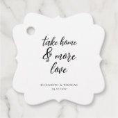 シックな書道が家に帰って愛結婚の フェイバータグ (正面)