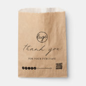 シックな書道のロゴ素朴ありがとう フェイバーバッグ (正面)