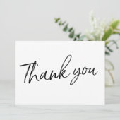 シックな書道の手によって文字を入れられる結婚式は"感謝していしています" サンキューカード (スタンド正面)