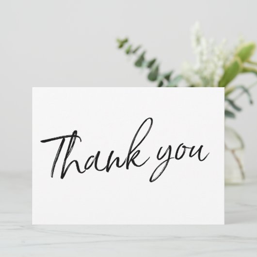 シックな書道の手によって文字を入れられる結婚式は"感謝していしています" サンキューカード (スタンド正面)