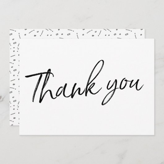 シックな書道の手によって文字を入れられる結婚式は"感謝していしています" サンキューカード (正面/裏面)