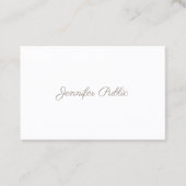 シックな書道の頭が切れるな手書きの原稿のモダン 名刺 (正面)