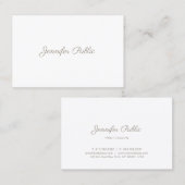 シックな書道の頭が切れるな手書きの原稿のモダン 名刺 (正面/裏面)