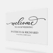 シックな書道へようこそ私たちの看板 アクリルサイン (傾斜)