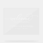 シックな書道へようこそ私たちの看板 アクリルサイン (正面)