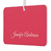 シックな書道エレガントさくらんぼレッドパーソナライズされた カーエアーフレッシュナー (左)