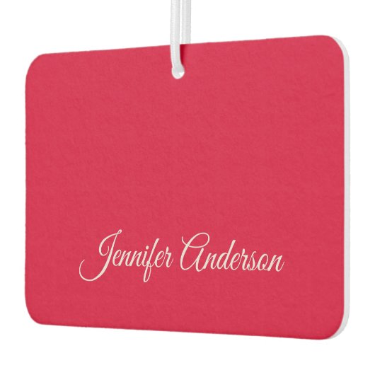 シックな書道エレガントさくらんぼレッドパーソナライズされた カーエアーフレッシュナー (左)