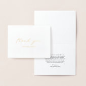 シックな書道エレガントな結婚式ありがとう金ゴールド 箔カード (ディスプレー)