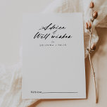 シックな書道エレガントな結婚式の良い願い アドバイスカード<br><div class="desc">このシックな書道エレガントなウェディングウェルウィッシュアドバイスカードは素朴な人に結婚最適だ。とエレガントデザインはシンプル、クラシックとスクリプトのタイポグラフィを白黒で表す。これらのカードはs、結婚ブライダルシャワー、ベビーシャワー、卒業式パーティーなどに最適だ。新郎新婦の名前、両親または卒業生の名前でカードをパーソナライズ。</div>