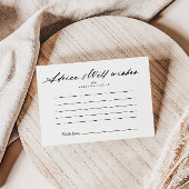 シックな書道エレガントな結婚式アドバイスカード ポストカード