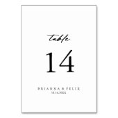 シックな書道エレガントな結婚式 テーブルナンバー (正面)