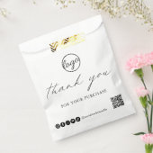 シックな書道エレガントロゴありがとうビジネス フェイバーバッグ (封をした状態)