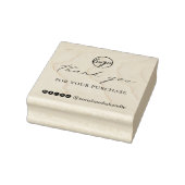 シックな書道エレガントロゴありがとうビジネス ラバースタンプ (スタンプ)