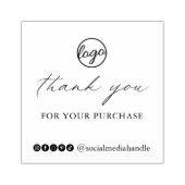 シックな書道エレガントロゴありがとうビジネス ラバースタンプ (インプリント)