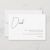 シックな書道グロムスマン提案カード サンキューカード (裏面)