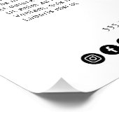 シックな書道シンプルのエレガント料金表 フォトプリント (角)