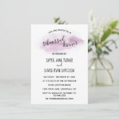 シックな書道ピンクの水の色のリハーサルディナー 招待状 (スタンド正面)