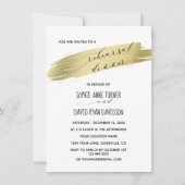 シックな書道ピンクの水の色のリハーサルディナー 招待状 (正面)