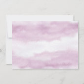 シックな書道ピンクの水色日付を保存 セーブザデート (裏面)