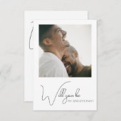 シックな書道フォトグロムスマン提案カード サンキューカード (正面/裏面)