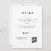 シックな書道ブラック&ホワイトオールインワン結婚ズ 招待状 (裏面)