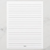 シックな書道ミニマリスト並みモノグラム レターヘッド (裏面)