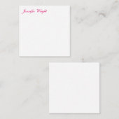 シックな書道ミニマル名前をカスタムする ノートカード (正面/裏面)