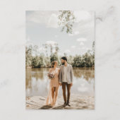 シックな書道写真結婚の詳細 エンクロージャーカード (裏面)