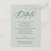 シックな書道写真結婚の詳細 エンクロージャーカード (正面)