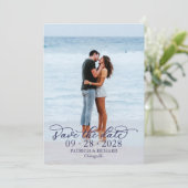 シックな書道写真Save The Date 招待状 (スタンド正面)