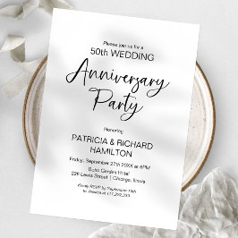 シックな書道結婚の記念日招待状 招待状