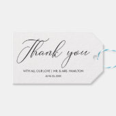 シックな書道結婚式の引き出物ありがとう ギフトタグ (正面(横))