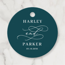 シックな書道結婚式の引き出物ラベル フェイバータグ