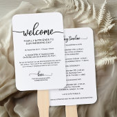 シックな書道結婚式の日のタイムライン ハンドファン