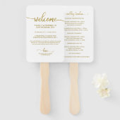 シックな書道結婚式の日タイムラインハンドファン ハンドファン (正面&裏面)