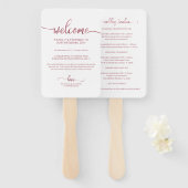 シックな書道結婚式の日タイムラインハンドファン ハンドファン (正面&裏面)