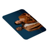 シックな書道結婚式の日付写真を保存 マグネット (右側)