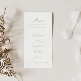 シックな書道金ゴールドディナーメニュー メニュー