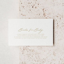 シックな書道金ゴールド赤ちゃんシャワー予約リクエスト エンクロージャーカード