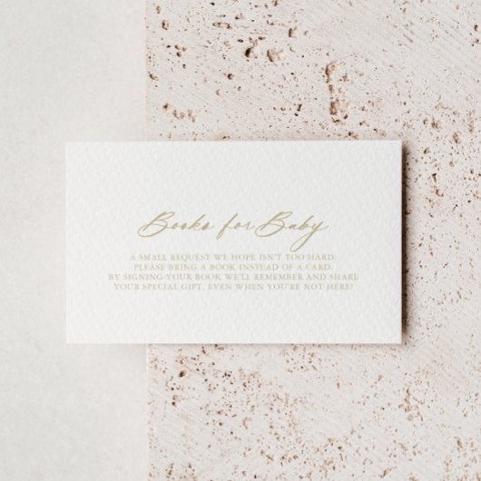 シックな書道金ゴールド赤ちゃんシャワー予約リクエスト エンクロージャーカード