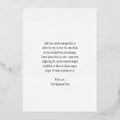 シックな書道金箔結婚のサンキューカード 箔招待状 (裏面)