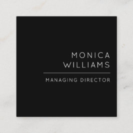 シックな最小主義のプロフェッショナル スクエア名刺