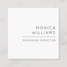 シックな最小主義のプロフェッショナル スクエア名刺