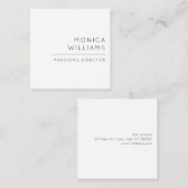 シックな最小主義のプロフェッショナル スクエア名刺 (正面/裏面)