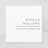 シックな最小主義のプロフェッショナル スクエア名刺 (正面)