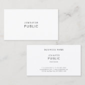 シックな最小主義の専門のモダンのお洒落な平野 名刺 (正面/裏面)