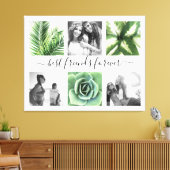 シックな最高の友だち永遠の写真コラージュ キャンバスプリント (インサイチュ (リビング))